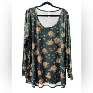 LuLaRoe Long-sleeve Floral Tunic